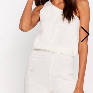 Nasty Gal Two Piece Lounge Knit Set in Sage *NWT*